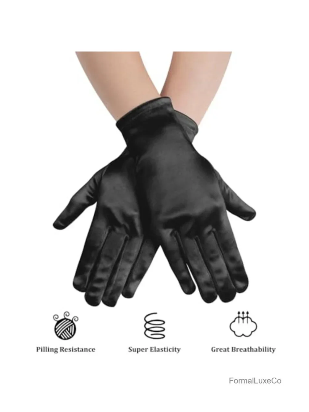 Satin Opera Gloves Women Formal Dancing Gloves Wedding Bridal Tea Party